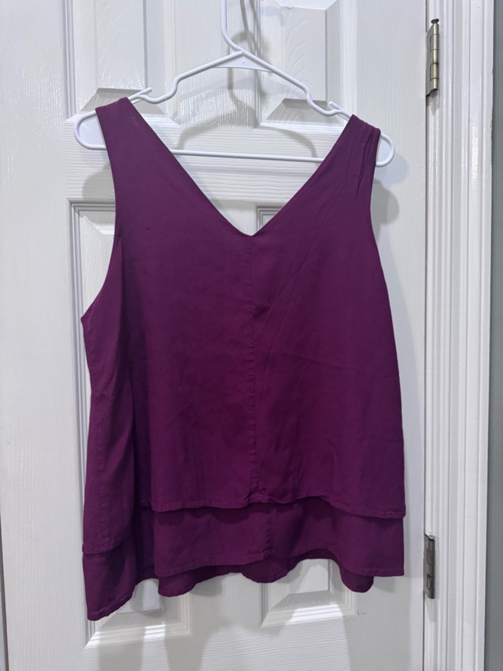 LOFT Plum V-Neck Double-Layer Camisole - Picture 6 of 6